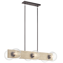 Kichler 44296WWW - Marquee 6 Light Linear Chandelier White Washed Wood