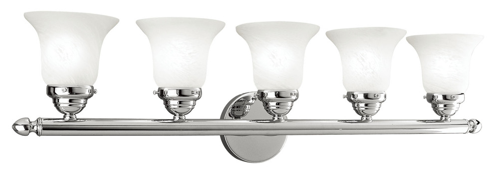 5 Light Polished Chrome Bath Light