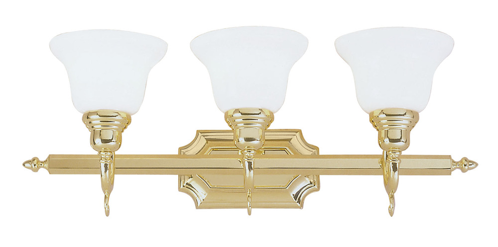 3 Light Polished Brass Bath Light