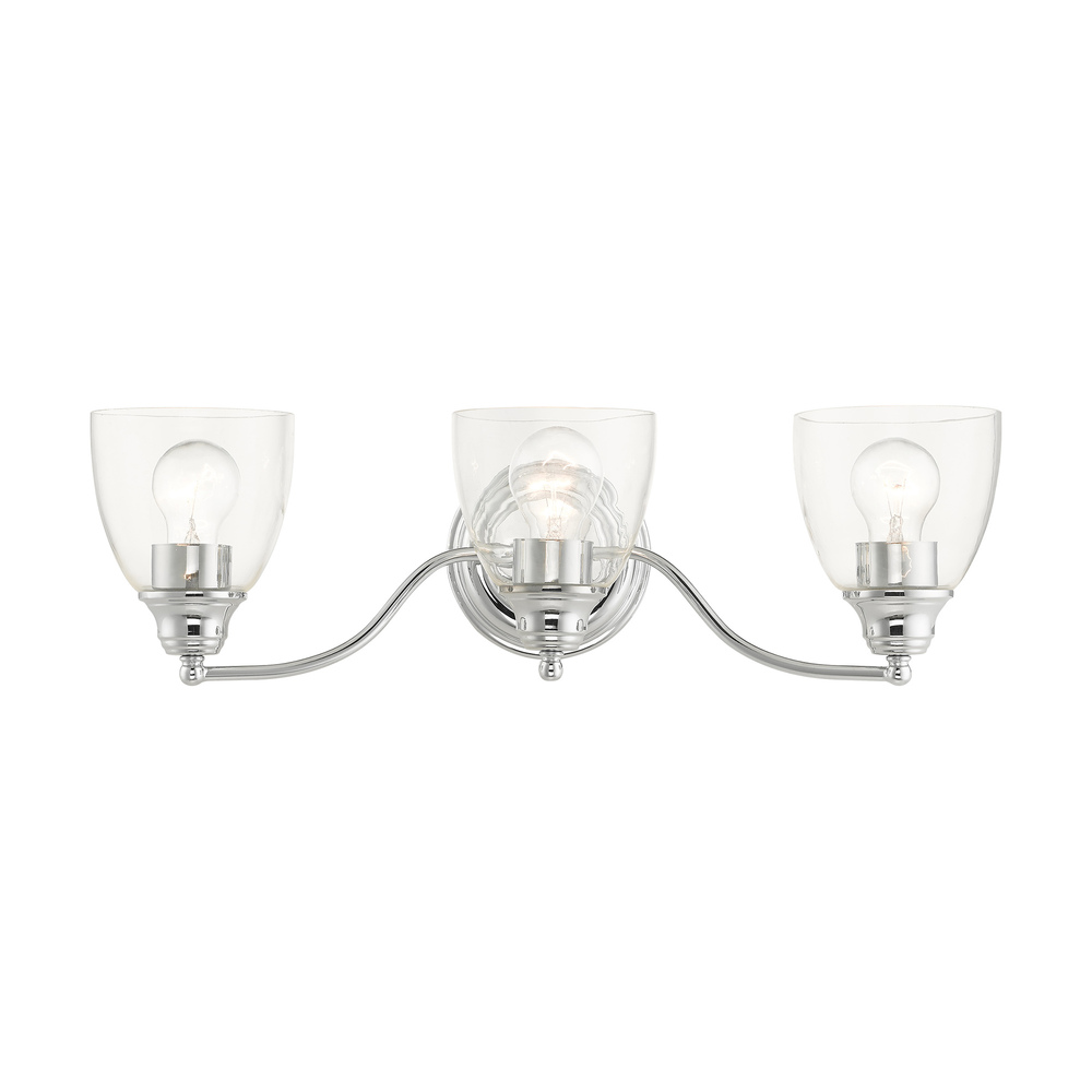 3 Lt Polished Chrome Vanity Sconce