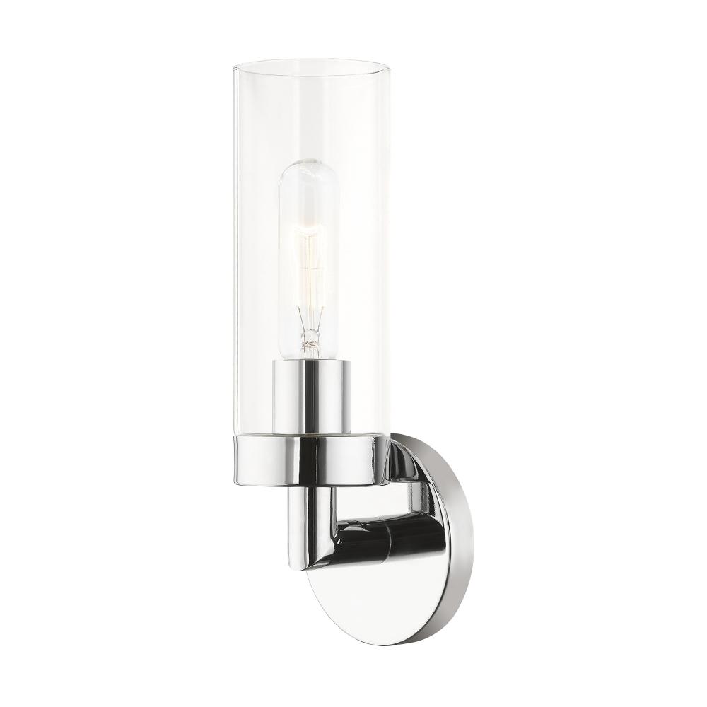 1 Light Polished Chrome ADA Single Sconce