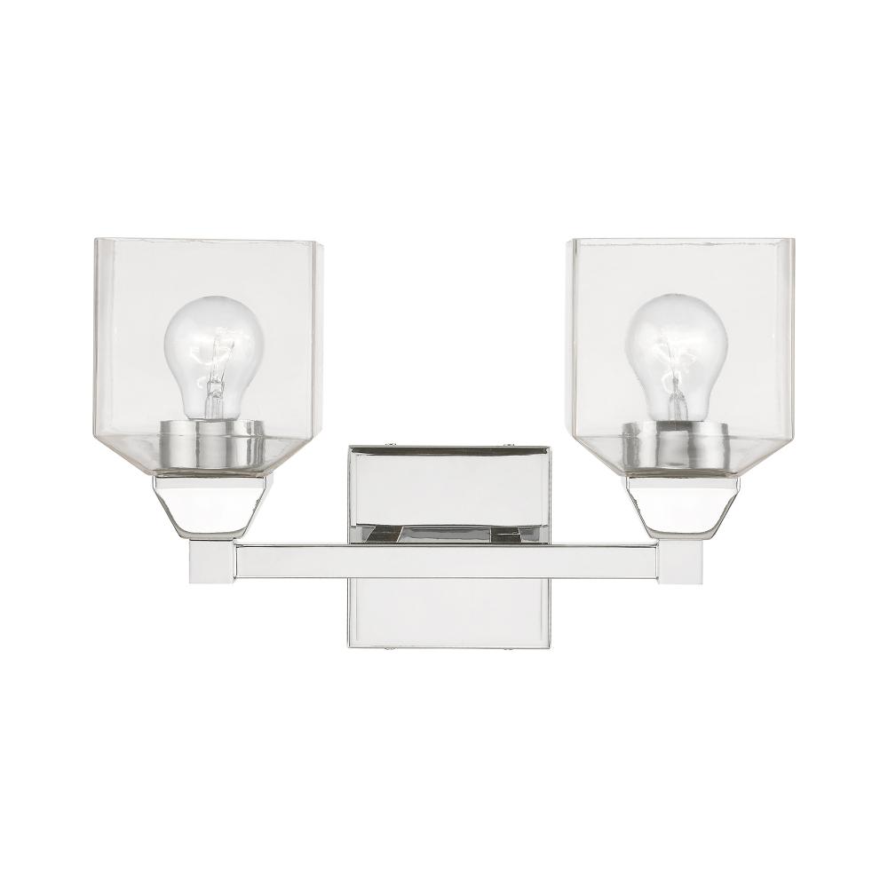 2 Light Polished Chrome Vanity Sconce