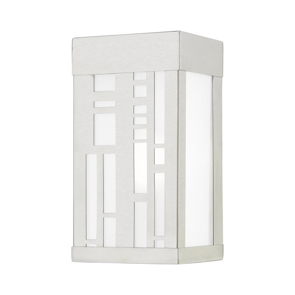 1 Light Brushed Nickel Outdoor ADA Small Sconce