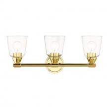 Livex Lighting 16783-02 - 3 Light Polished Brass Vanity Sconce