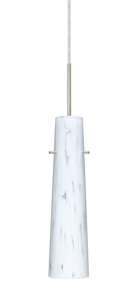 Besa Camino Pendant Satin Nickel Carrera 1x5W LED, 15Ft. Cord