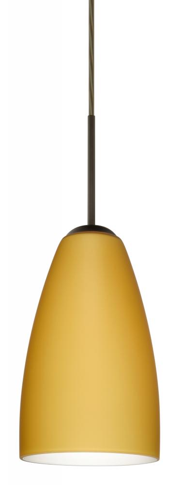 Besa Riva 9 LED Pendant Vanilla Matte Bronze 1x9W LED, 15Ft. Cord