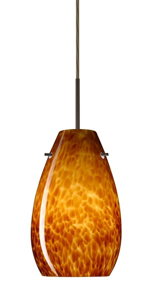 Besa Pera 9 LED Pendant Amber Cloud Bronze 1x9W LED, 15Ft. Cord