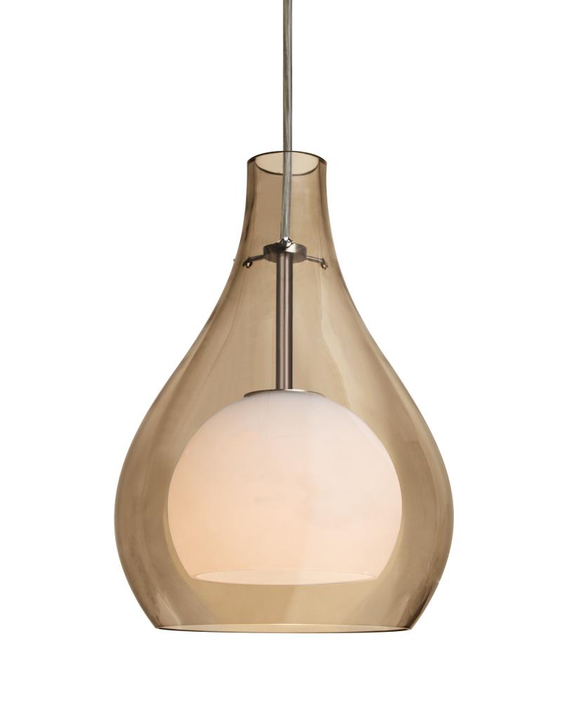 Besa, Elle 11 Cord Pendant, Cognac, Bronze Finish, 1x9W LED