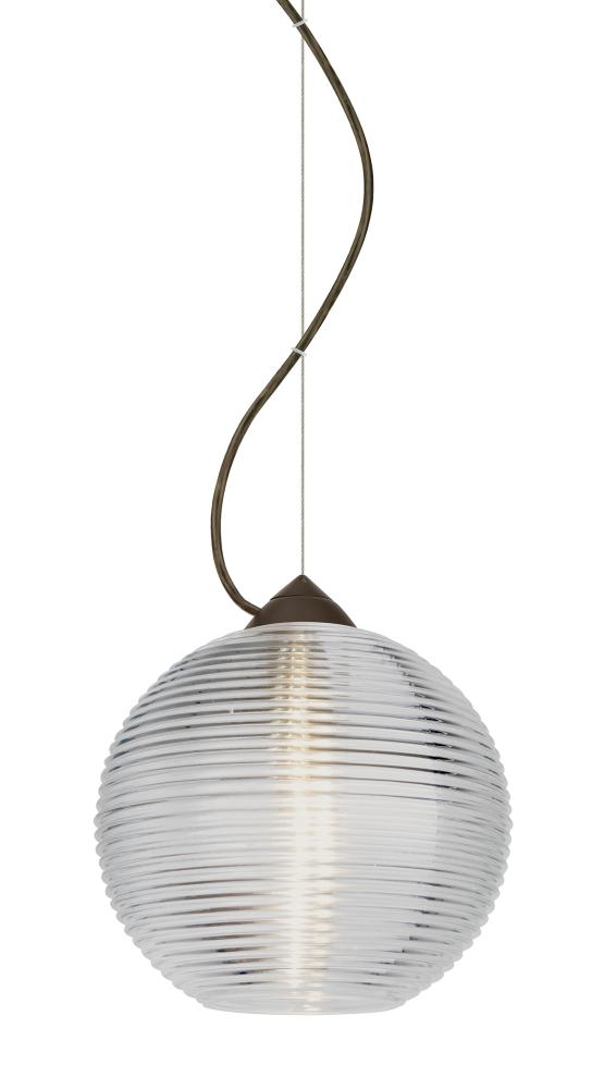 Besa Kristall 8 Pendant Bronze Clear 1x75W Medium Base