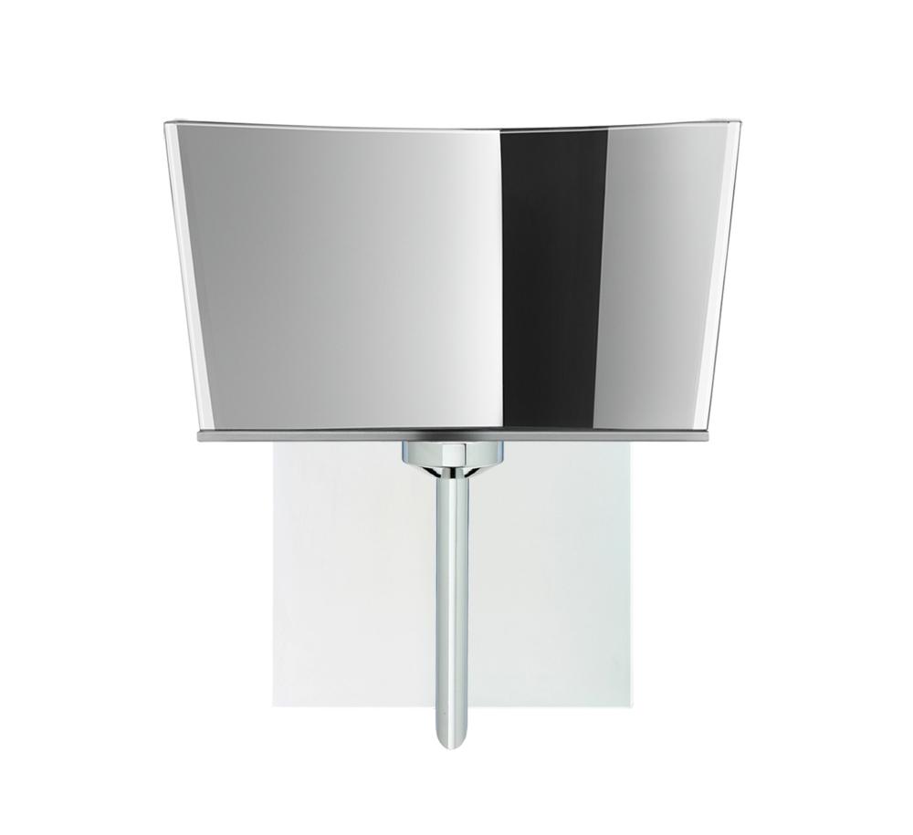 Besa Groove Wall With SQ Canopy 1SW Mirror-Frost Chrome 1x5W LED