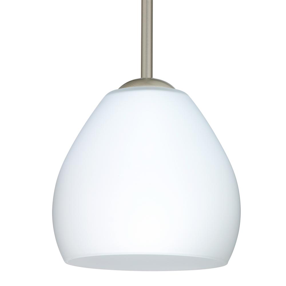 Besa Bolla LED Pendant Opal Matte Satin Nickel 1x9W LED