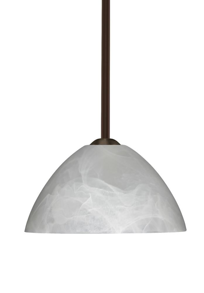 Besa Tessa Stem Pendant Bronze Marble 1x75W Medium Base, 15Ft. Cord