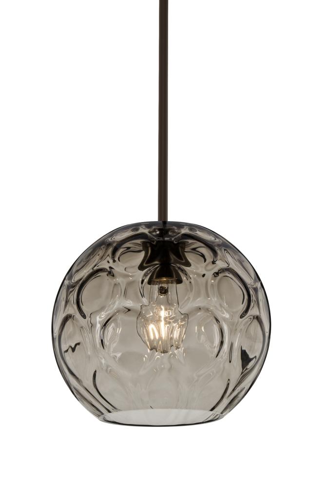 Besa Bombay Cord Pendant, Smoke, Bronze Finish, 1x60W Medium Base