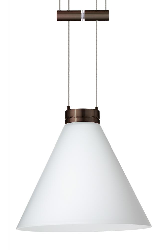 Besa Pendant Kani Bronze Opal Matte 1x50W Halogen