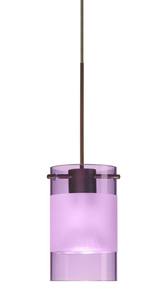 Besa Pendant Scope Bronze Amethyst/Frost 1x50W Halogen Mr16