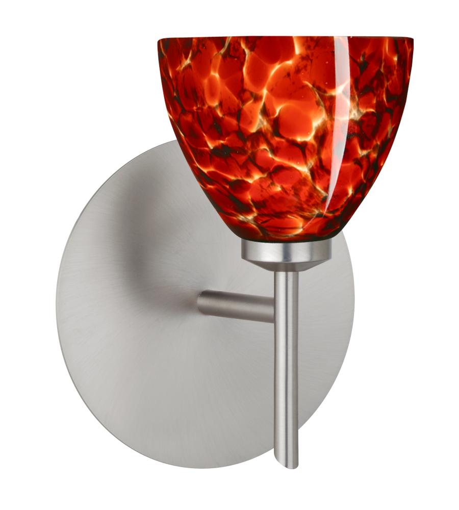 Besa Divi Wall 1SW Garnet Satin Nickel 1x5W LED