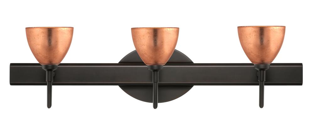 Besa Divi Wall 3SW Copper Foil Bronze 3x5W LED