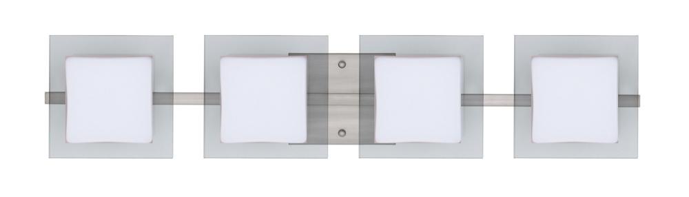 Besa Wall Alex Satin Nickel Opal/Clear 4x5W LED