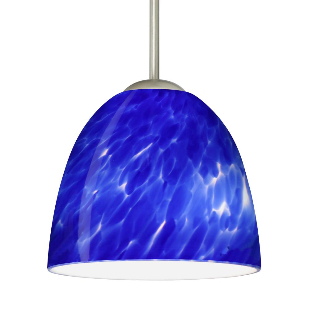 Besa Sasha LED Pendant For Multiport Canopy B Blue Cloud Satin Nickel 1x9W LED, 15Ft.