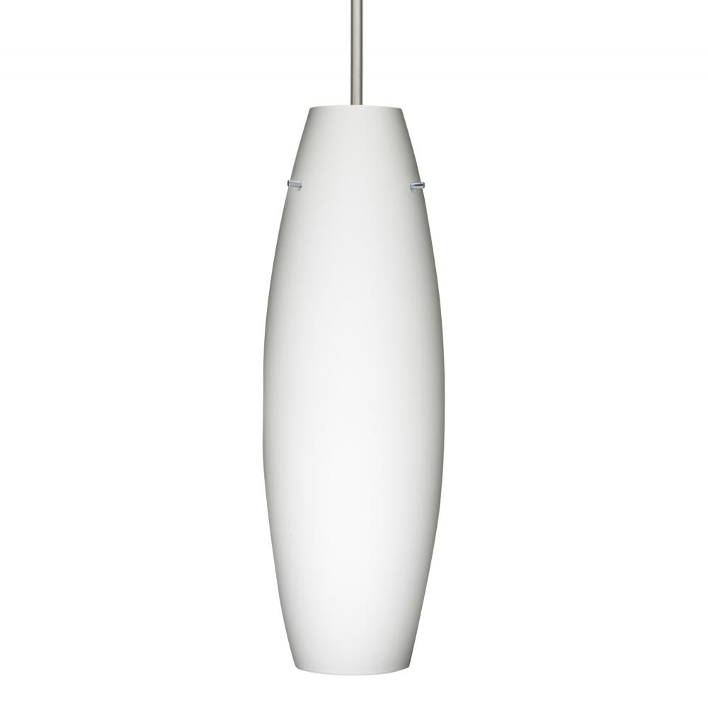 Besa Suzi 18 Pendant For Multiport Canopy Opal Matte Satin Nickel 1x11W LED, 15Ft. Co