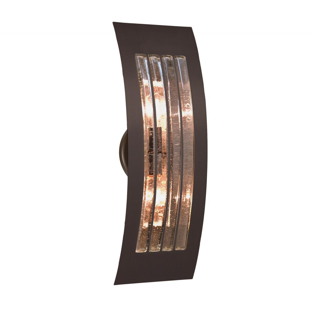 Besa, Sail Wall Sconce,Smoke Bubble, Bronze Finish, 2x5W LED Filament