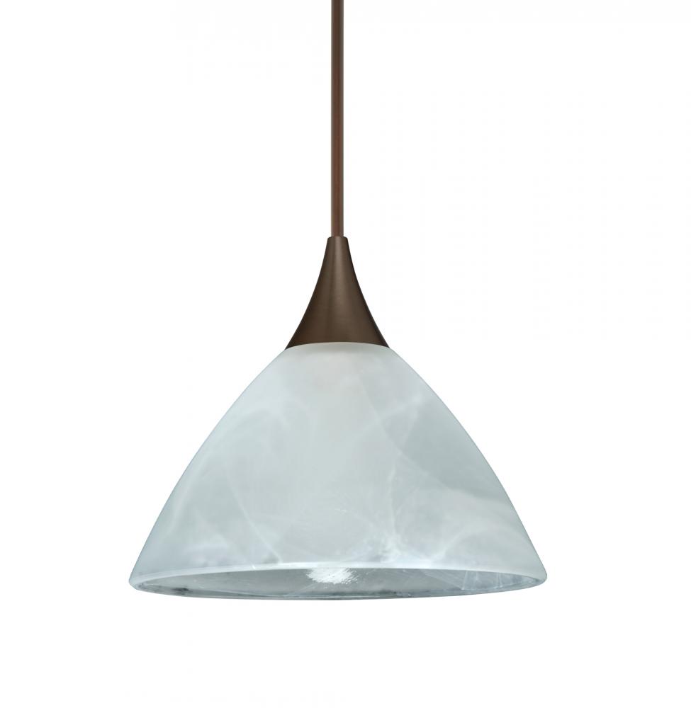 Besa Pendant For Multiport Canopy Domi Bronze Marble 1x50W Halogen, 15Ft. Cord