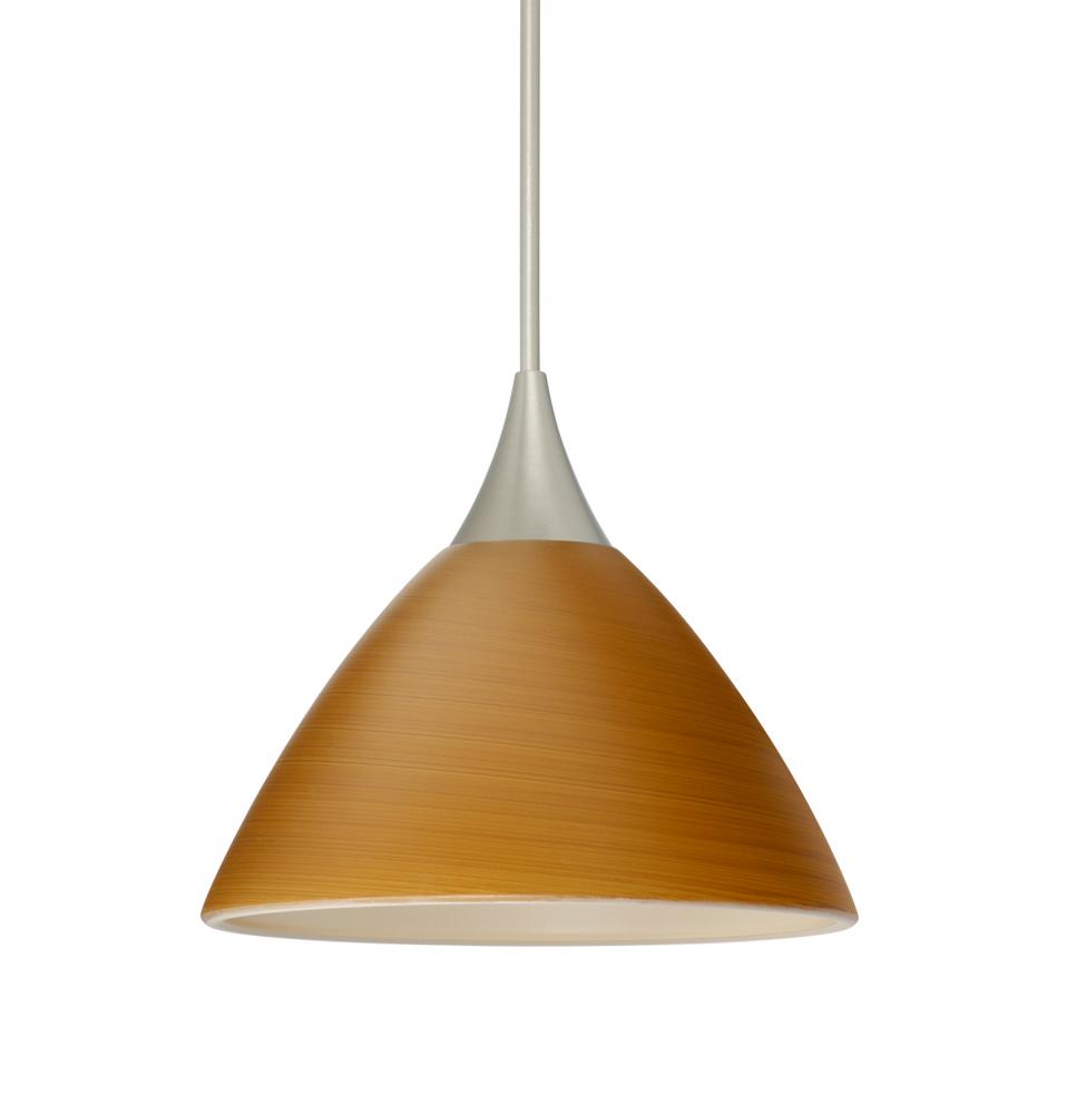 Besa Pendant For Multiport Canopy Domi Satin Nickel Oak 1x50W Halogen, 15Ft. Cord