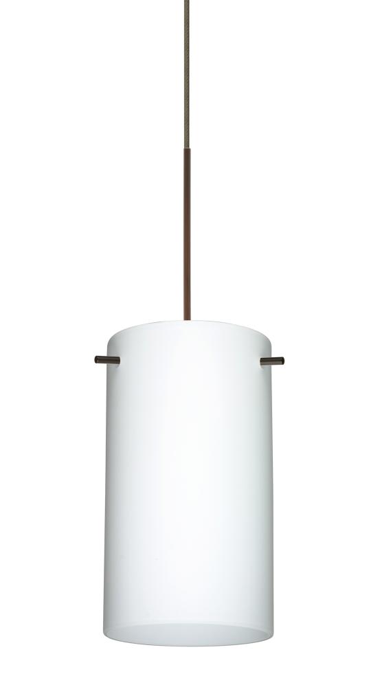 Besa Stilo 7 Pendant for Multiport Canopy Bronze Opal Matte 1x50W Halogen, 0-10V Dimming