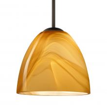 Besa Lighting 1BC-7572HN-MED-BR-L - Besa Sasha Pendant Bronze Honey 1x50W B10 Med, 15Ft. Cord