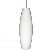 Besa Lighting 1JC-412707-LED-BR - Besa Suzi 18 Pendant Opal Matte Bronze 1x11W LED