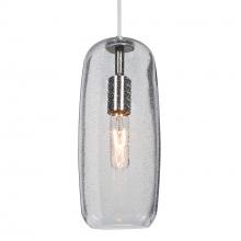 Besa Lighting 1JC-PINOT13CL-EDIL-SN - Besa, Pinot 13 Cord Pendant, Clear Bubble, Satin Nickel FInish 1x40W LED Filament