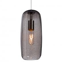 Besa Lighting 1JC-PINOT13SM-SN-L - Besa, Pinot 13 Cord Pendant, Smoke Bubble, Satin Nickel FInish 1x60W Incandescent, 15