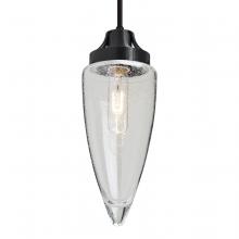 Besa Lighting 1JC-SULUCL-BK-L - Besa, Sulu Cord Pendant, Clear Bubble, Black Finish, 1x60W Medium Base, 15Ft. Cord