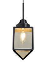 Besa Lighting 1JT-BRAVOBK-EDIL-BK - Besa, Bravo Cord Pendant, Black/Gold Bubble, Black Finish, 1x5W LED Filament