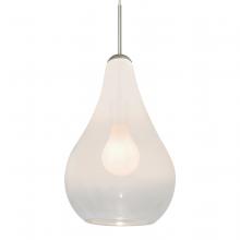 Besa Lighting 1JT-LEONWC-SN-L - Besa, Leon Cord Pendant for Multiport Canopy, Milky White/Clear, Satin Nickel Finish,