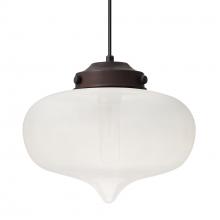 Besa Lighting 1JT-MIRAFR-BR-L - Besa Mira Pendant Bronze Frost 1x60W T10, 15Ft. Cord