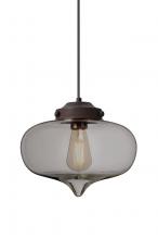 Besa Lighting 1JT-MIRASM-EDIL-BR-L - Besa Mira Pendant Bronze Smoke 1x4W LED Filament, 15Ft. Cord