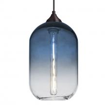 Besa Lighting 1JT-OMEGA12ST-EDIL-BR-L - Besa, Omega 12 Cord Pendant, Steel/Clear, Bronze Finish, 1x4W LED Filament, 15Ft. Cor