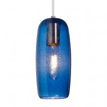 Besa Lighting 1JT-PINOT9BL-EDIL-SN - Besa, Pinot 9 Cord Pendant, Blue Bubble, Satin Nickel FInish 1x40W LED Filament