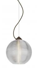 Besa Lighting 1KX-461600-LED-BR - Besa Kristall 8 Pendant Bronze Clear 1x9W LED