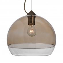 Besa Lighting 1KX-ALLY12SM-BR - Besa, Ally 12 Cable Pendant, Smoke/Clear, Bronze Finish, 1x60W Medium Base