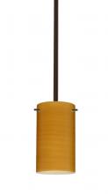 Besa Lighting 1TT-4404OK-MED-BR-L - Besa Stem Stilo 7 Pendant Bronze Oak 1x40W B10 Med, 15Ft. Cord