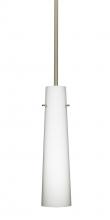 Besa Lighting 1TT-567407-SN-L - Besa Camino Stem Pendant Satin Nickel Opal Matte 1x40W Halogen, 15Ft. Cord