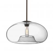 Besa Lighting 1TT-BANA15CL-BR - Besa Stem Pendant Bana 15 Bronze Clear 1x60W Medium Base