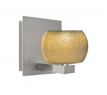 Besa Lighting 1WF-KENOGD-LED-SN - Besa, Keno Vanity, Gold Sand, Satin Nickel Finish, 1x3W LED