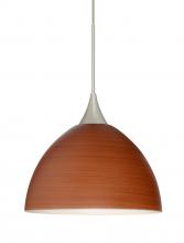 Besa Lighting 1XC-4679CH-SN-L - Besa Pendant Brella Satin Nickel Cherry 1x50W Halogen, 15Ft. Cord