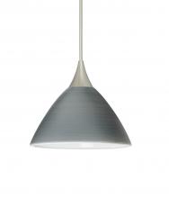 Besa Lighting 1XT-1743TN-SN-L - Besa Pendant Domi Satin Nickel Titan 1x50W Halogen, 15Ft. Cord