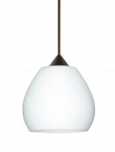 Besa Lighting 1XT-560507-BR-L - Besa Pendant Tay Tay Bronze Opal Matte 1x50W Halogen, 15Ft. Cord