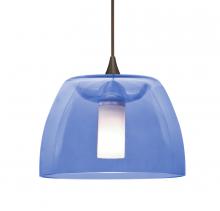 Besa Lighting 1XT-SPURBL-LED-BR-L - Besa Spur Cord Pendant, Blue, Bronze Finish, 1x3W LED, 15Ft. Cord