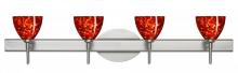 Besa Lighting 4SW-185841-LED-SN - Besa Divi Wall 4SW Garnet Satin Nickel 4x5W LED